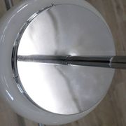 Opaline Glass And Chrome Pendant Light, 1960s