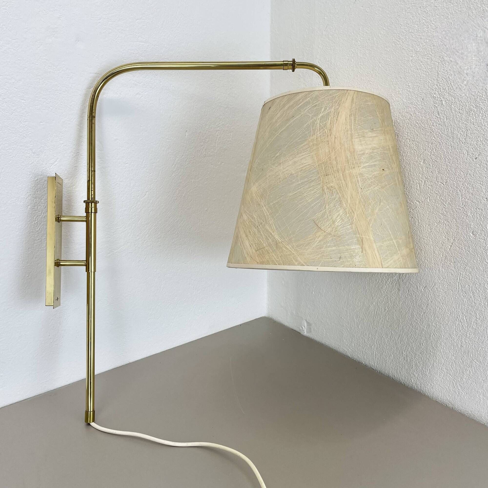 XXL adjustable Brass Wall Light Italy, 1950s