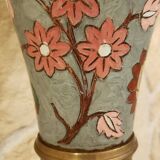 Grand vase en laiton et émail cloisonné