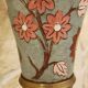 Large brass and cloisonné enamel vase