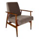 Fauteuil Lis, années 1970, velours marron chocolat clair Jade