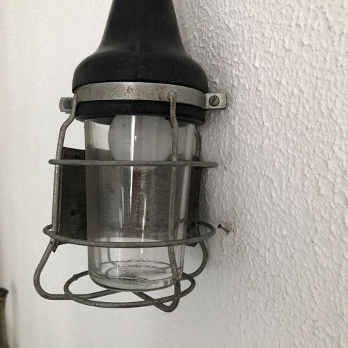 Vintage 1960 atrow black garage walk-in lamp - 30 cm