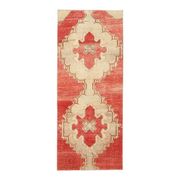 1970s Turkish Hand-Knotted Wool Cotton Red Runner Rug 104x260
