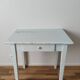 Farm table, kitchen table, rustic blue patina desk, 1950s