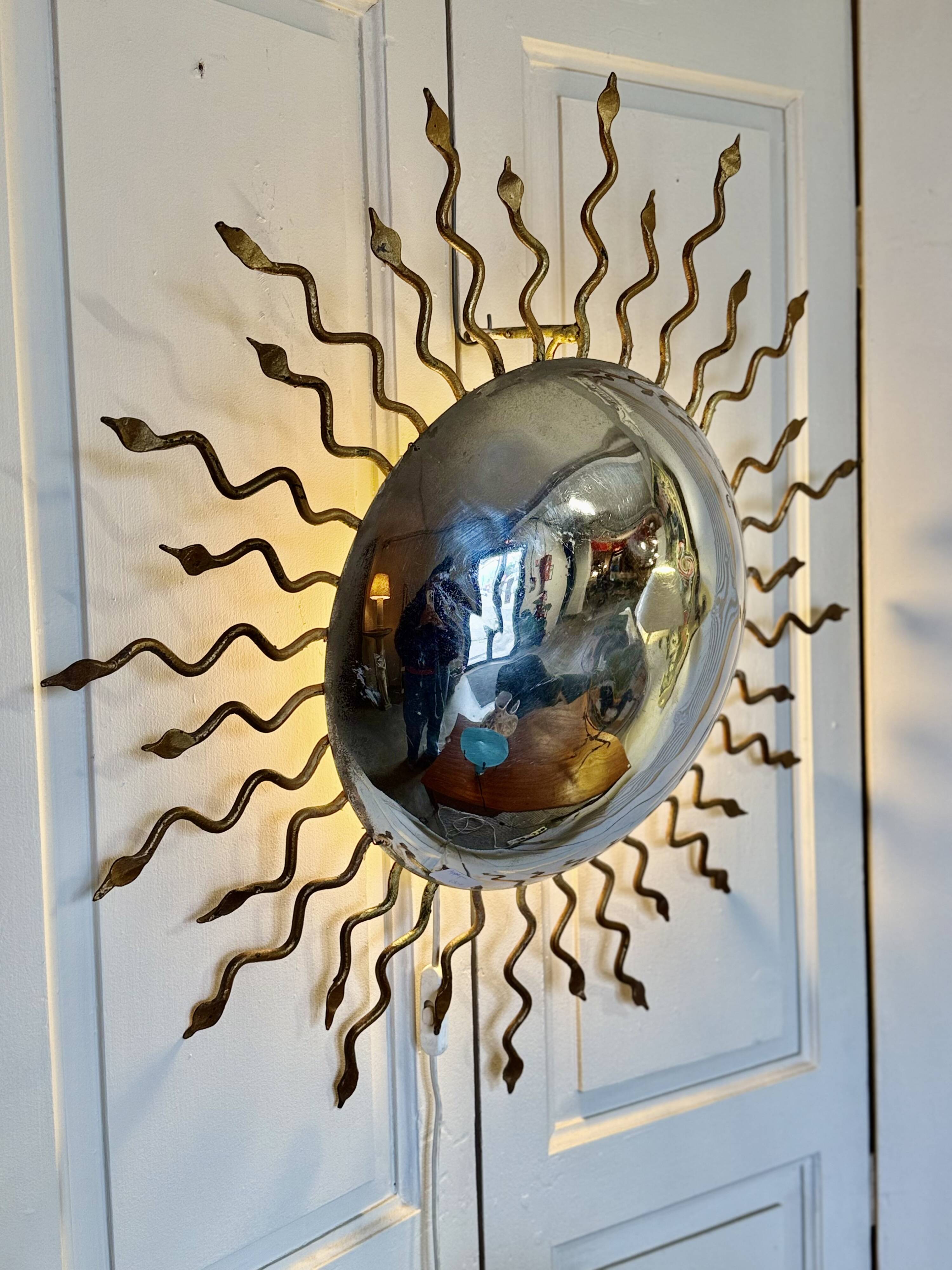 Vintage sun wall lamp