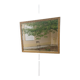 Miroir dore de style art-deco ( 1925-1945) avec  glace biseautee