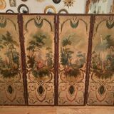 Louis XVI period screen, oil on canvas