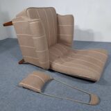 Mid-Century Wool Wing Chair, Denmark, 1950s