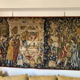 Reproduction of aubusson tapestry tomb of workshops and number 4528 / 695