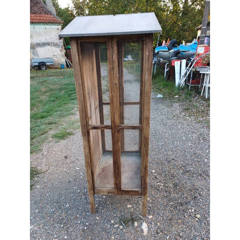 Aviary bird cage wood and wire mesh