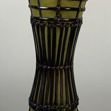 Lampadaire en bambou et tissu