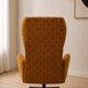 Vintage Czechoslovak Wingback Swivel Lounge Armchair