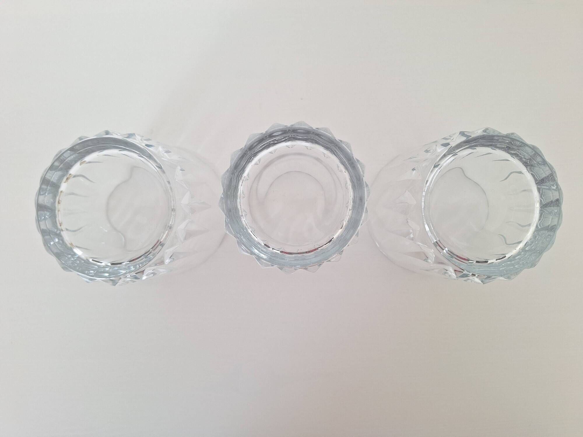 Verres à eau ou à whisky en verre ciselé