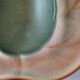 Two biomorphic bowls Salins France moss green 1950s