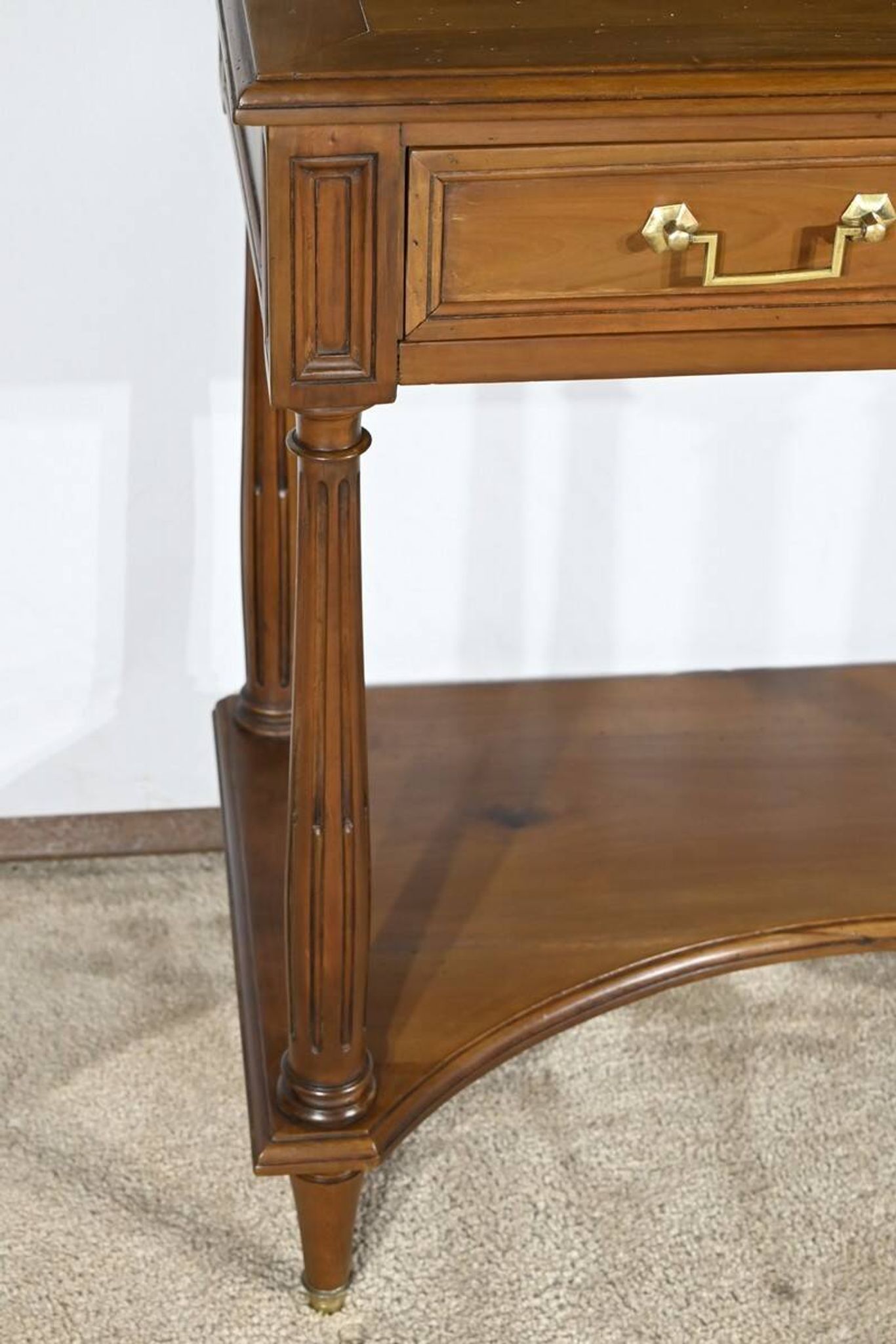 Table console en merisier, style Louis XVI, fin XIXème
