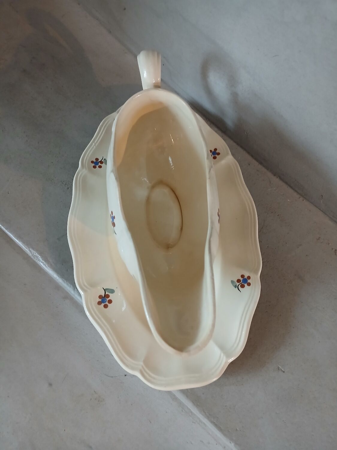 Antique sauce boat from Digoin and Sarreguemines