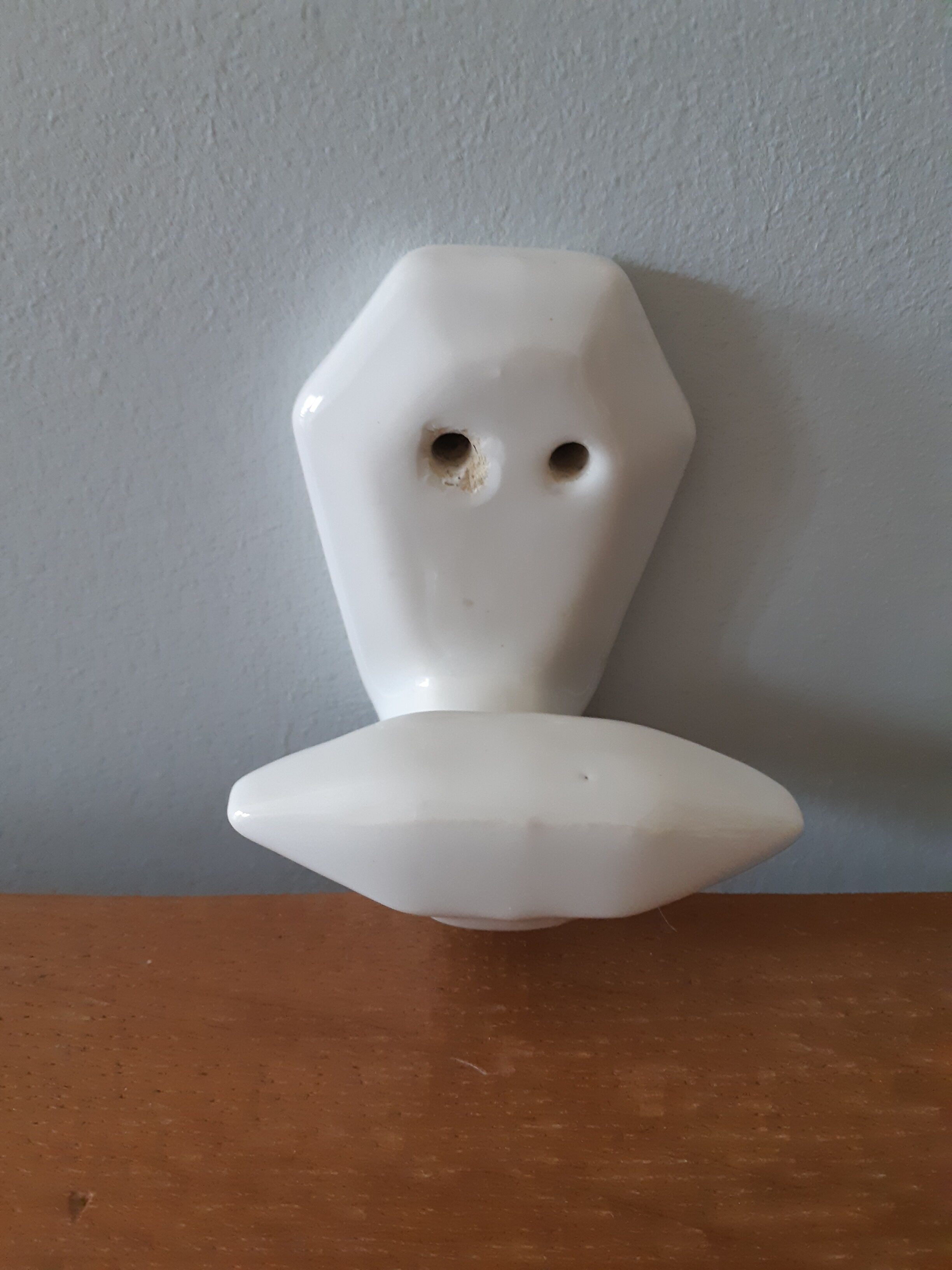 White porcelain hooks