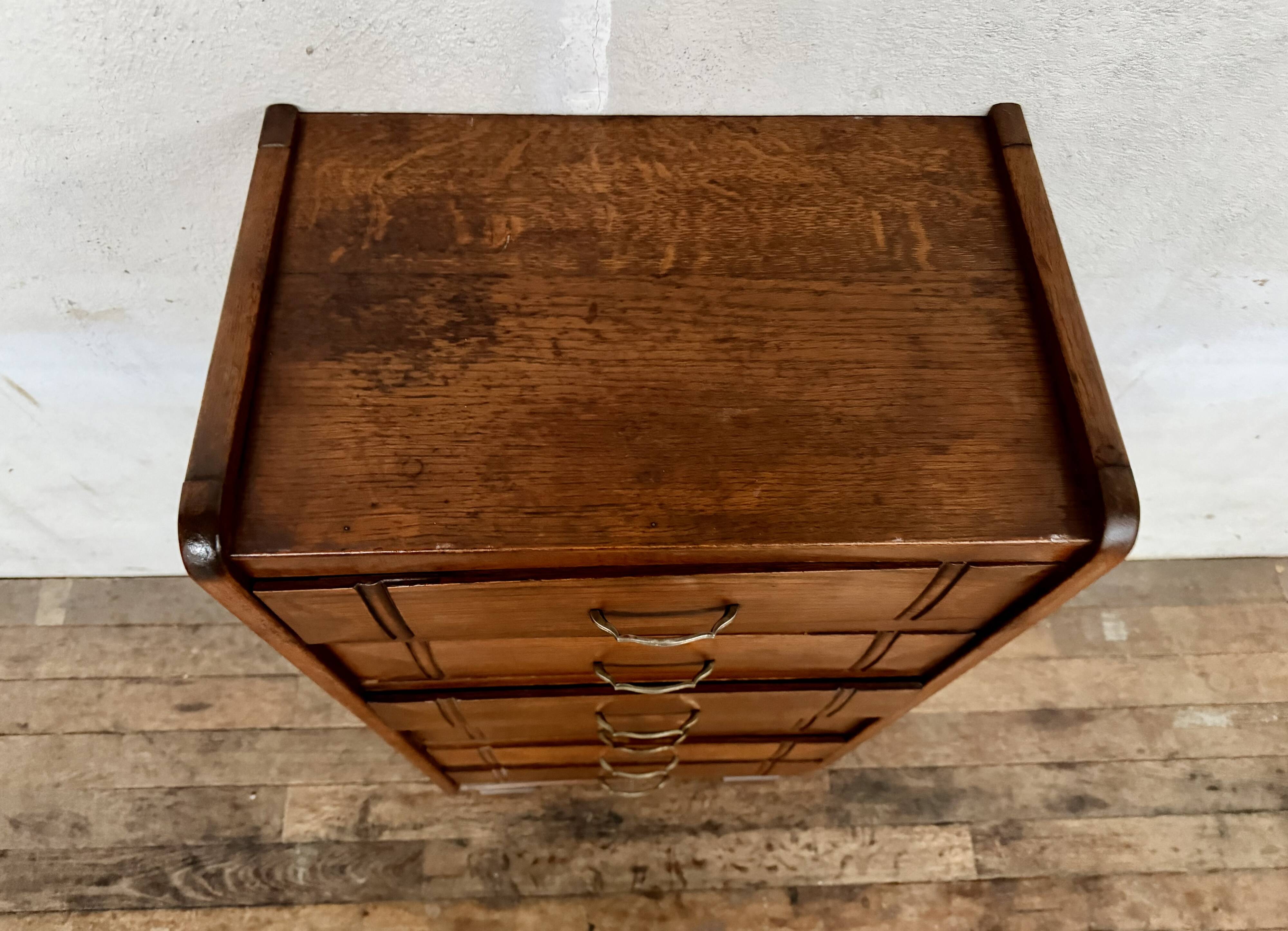 Vintage wooden weekly planner – 6 drawers – elegant and practical