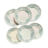 Set of 6 Small Antique Iron Earth Plates "Figuig" – Longchamp 19th Century