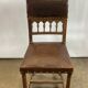 Pair of Henry II wooden and leather chairs