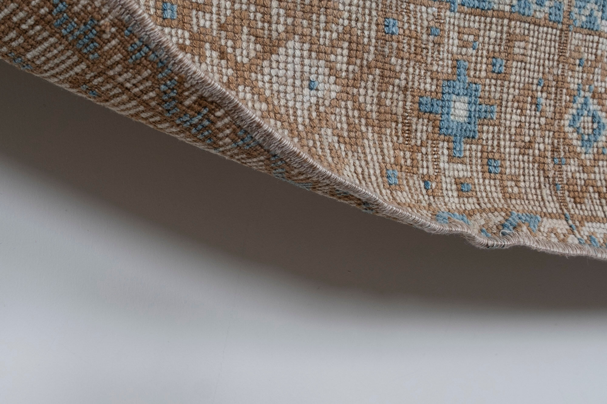 Distressed Turkish Oushak Rug Runner 142 x 324 cm