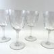 4 verres à vin cristal de Baccarat modèle Molière