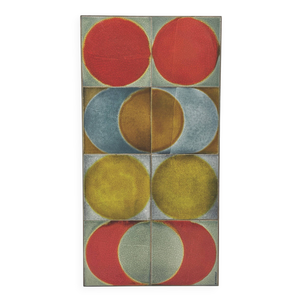 Rare table basse en céramique par Roger Capron, Vallauris, 1960