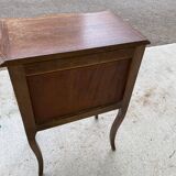 Louis XV wooden bedside table with drawer