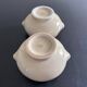 Pair of two-tone soup bowls