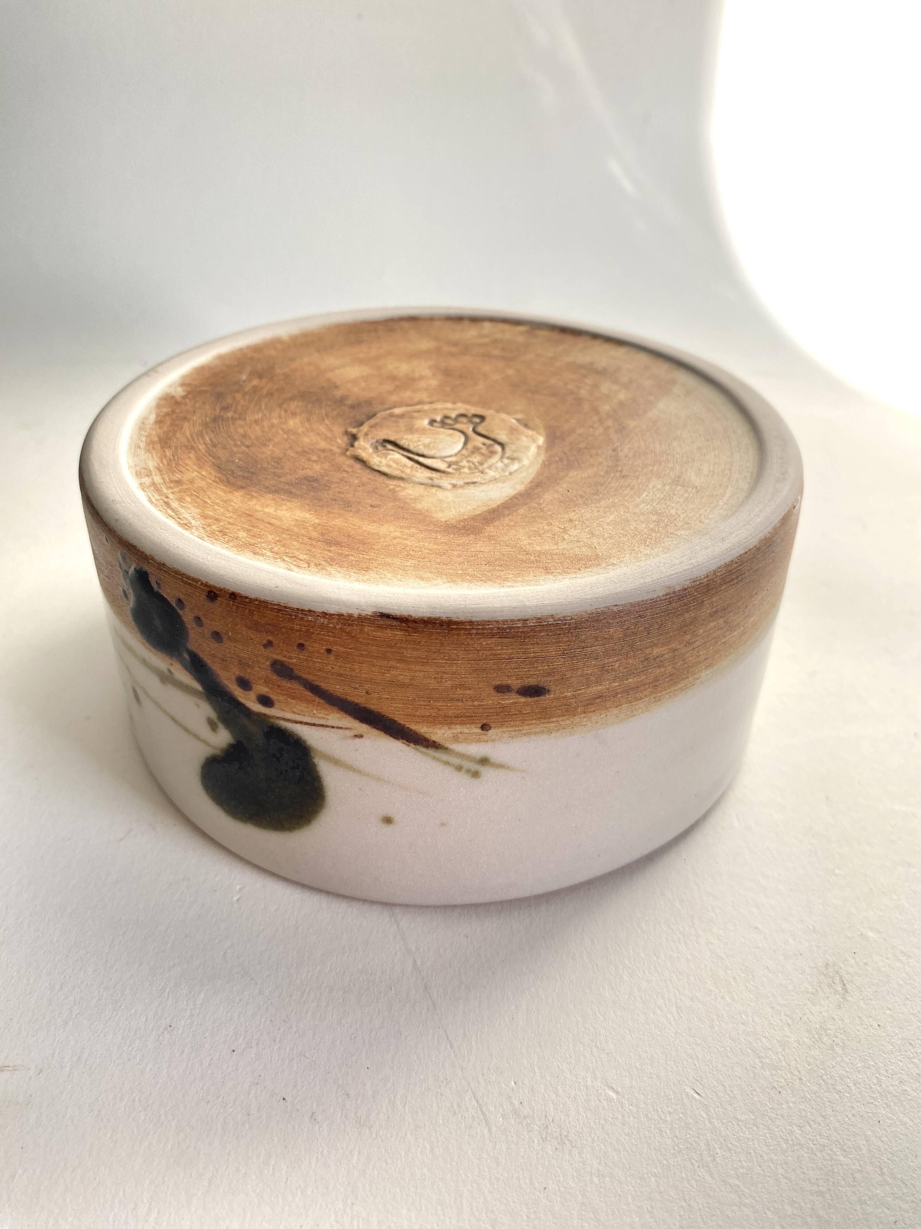 Stoneware dish signed La Colombe pottery, 50s/60s