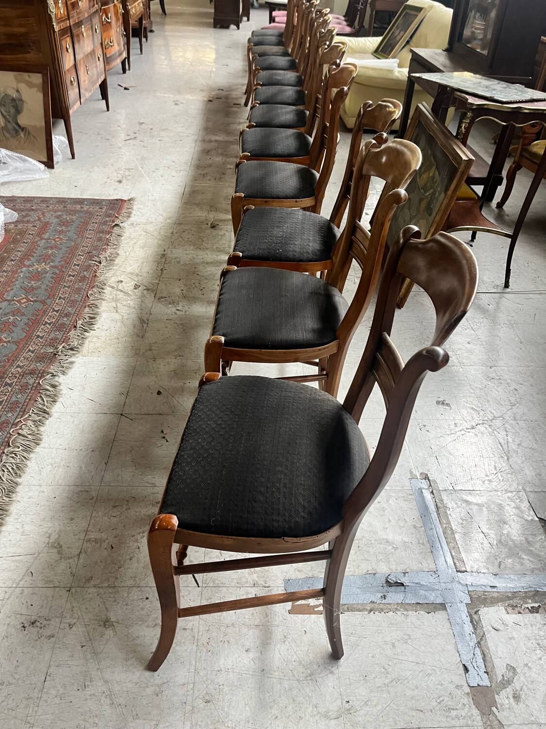 12 walnut chairs