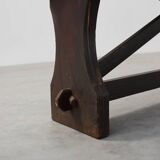 Rustic wooden bench in Wabi Sabi style, France 1900s