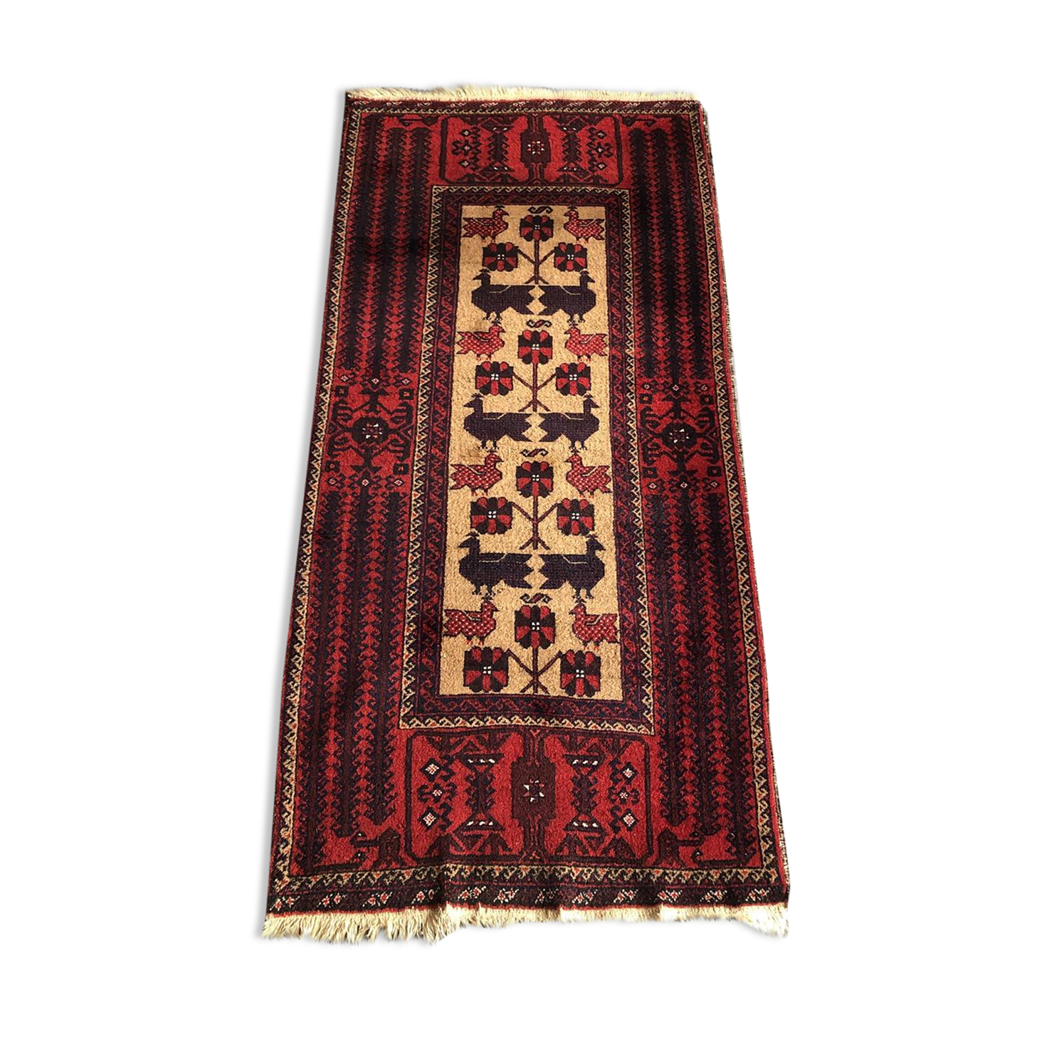 Old oriental carpet 160x82 - Dominant Red