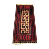 Ancien tapis oriental 160x82 - Dominante Rouge