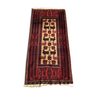 Ancien tapis oriental 160x82 - Dominante Rouge