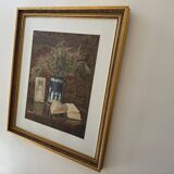 Watercolor on paper by Valentin Nossikov XXth Still Life with Heather