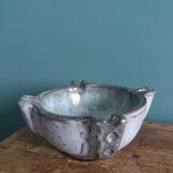 Mortar, ashtray, empty pocket, stoneware signed Les poteries de la Vallée Noire