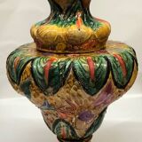 H. Becquet Quaregnon vase in the mastery style with birds of paradise decoration