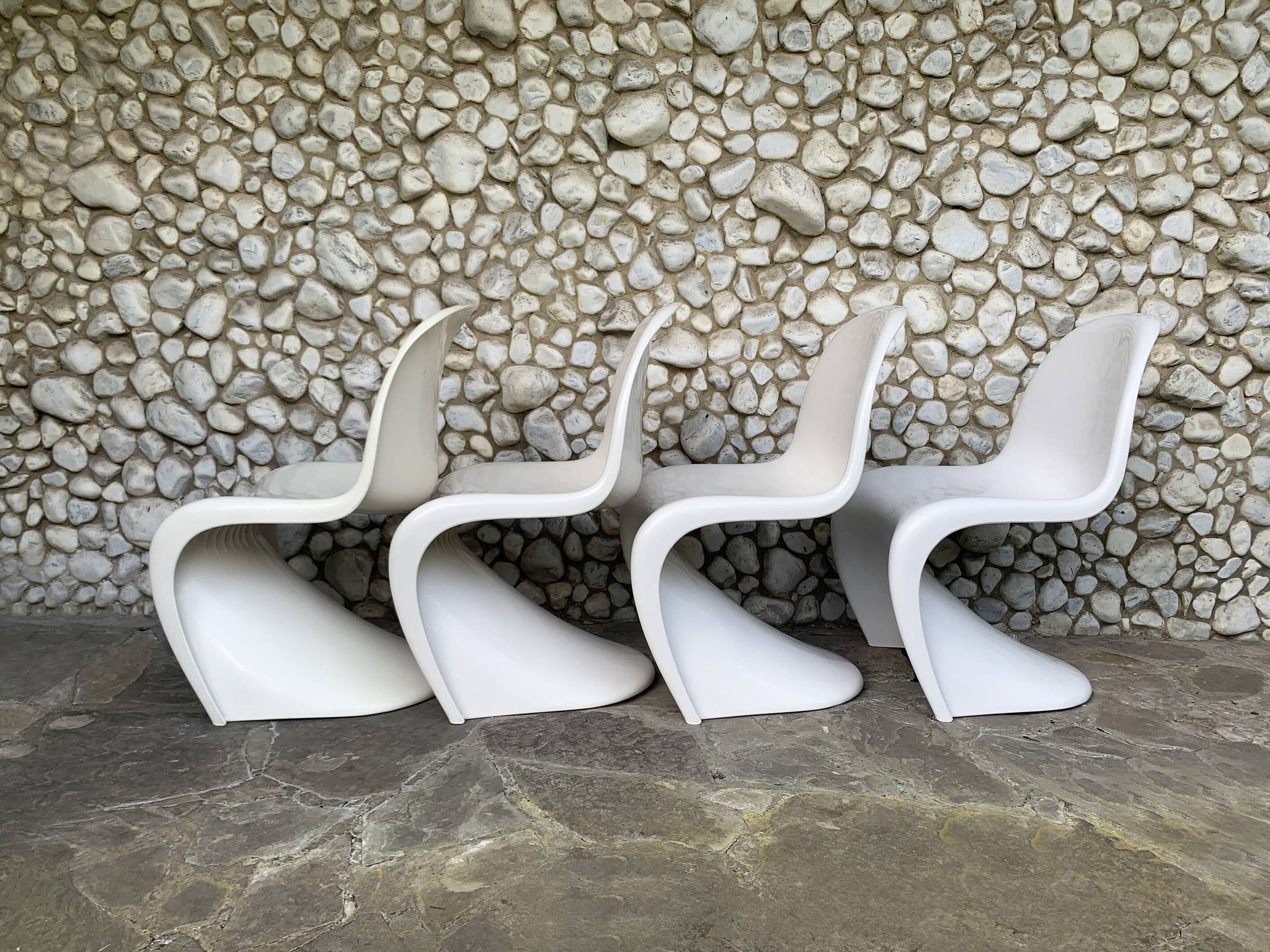 S chairs by Verner Panton for Herman Miller Fehlbaum Production, series of 4