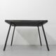 Brutalist coffee table with slate top