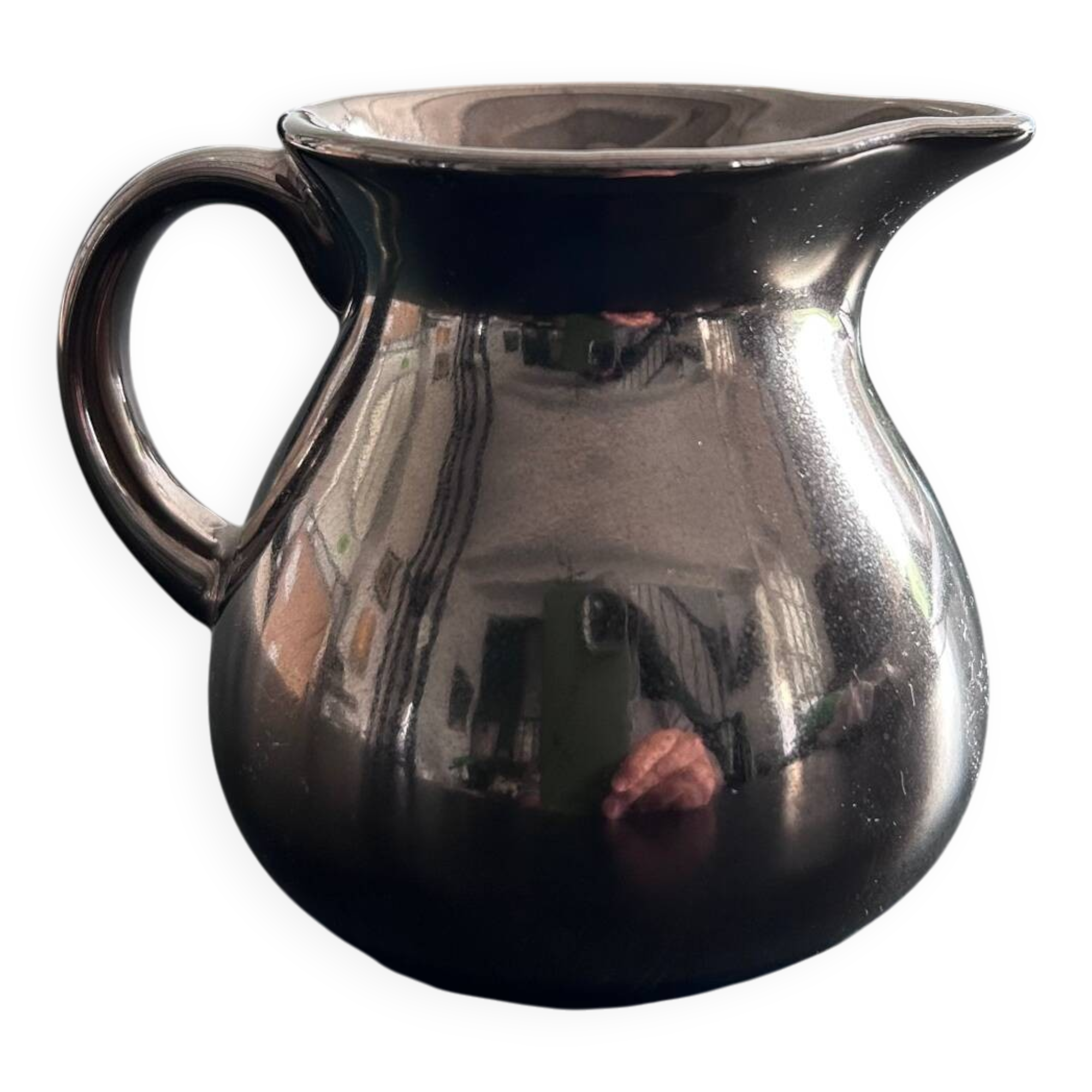 Crémier anglais en faïence bronze