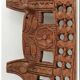 Wall-mounted coat rack carved from exotic solid wood – Ethnic craftsmanship &