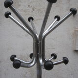 Coatrack chromed metal parrot