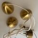 Golden bell mid-century brass pendant lamp set denmark 1960's