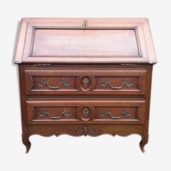 Bureau de pente style Louis XV en chêne