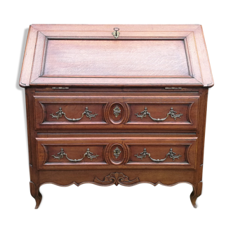 Bureau de pente style Louis XV en chêne