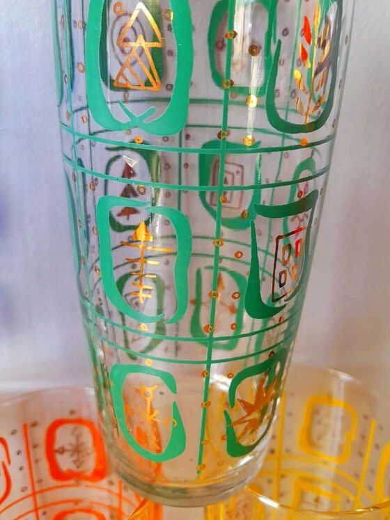 Glasses for orangeade 1960