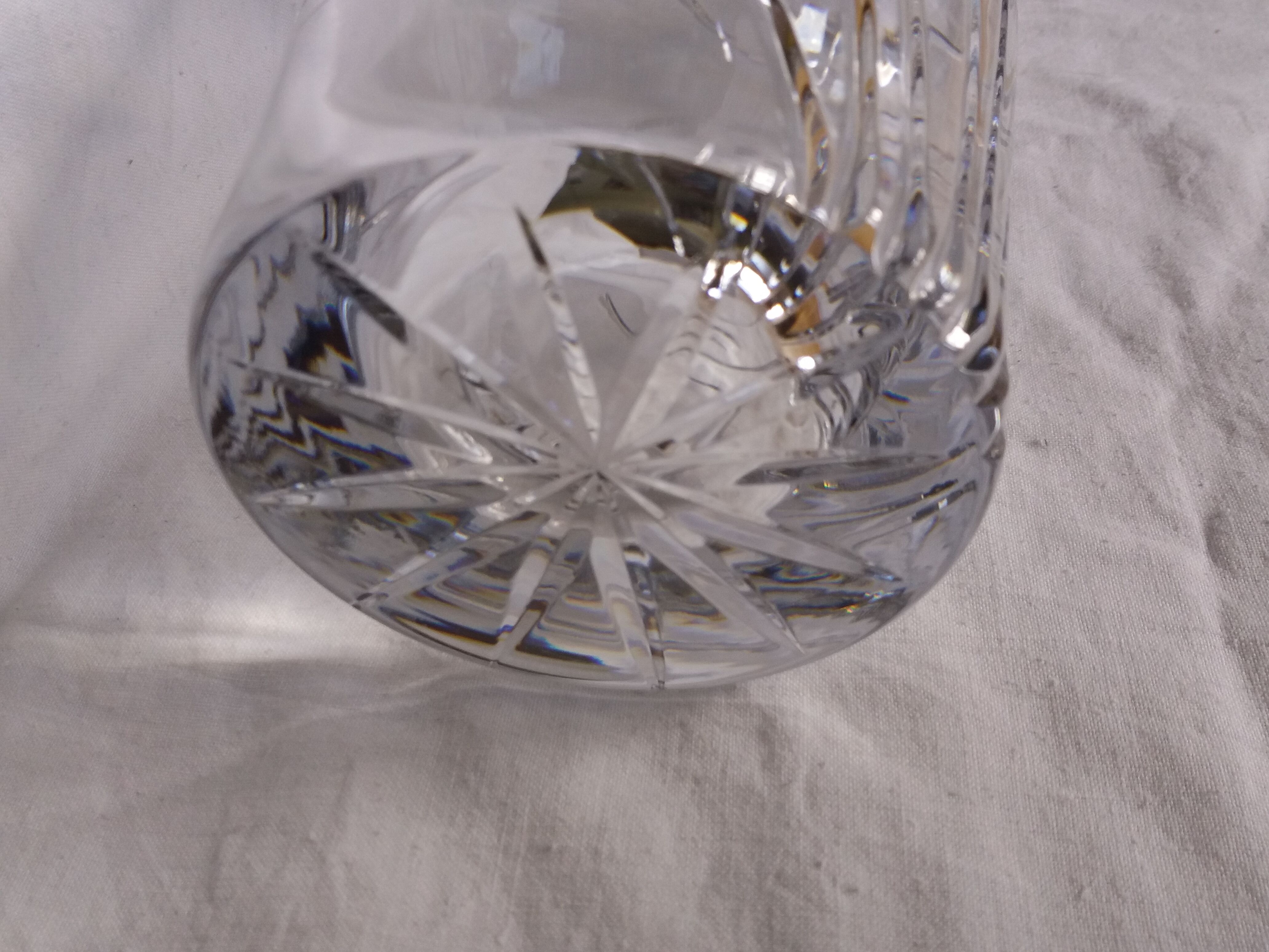 Bohemian crystal vase stamped Crystal Bohemia