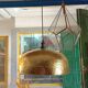Hammered Brass Dome Pendant Light Industrial Chic Style
