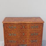 Commode Louis XIV régence en marqueterie et bronze